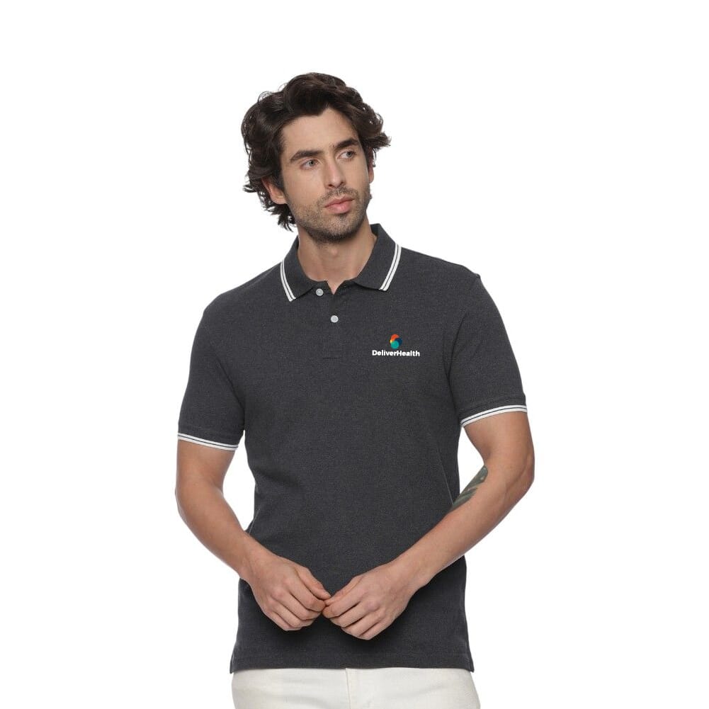 Allen Solly Polo T-shirt Men- Charcoal Grey